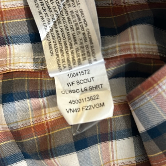 Ariat Scout Wrinkle Free Button-up Brown Plaid Western Cowboy Shirt. Size XXL - Picture 8 of 12